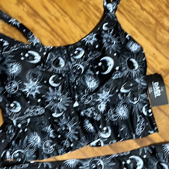 DACI Black print two piece swimsuit - Picture 4 of 10